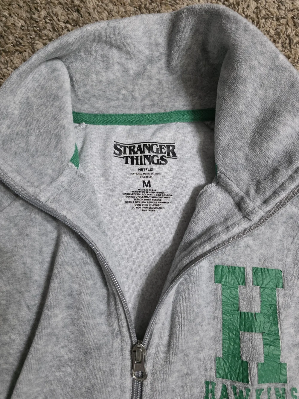 Gray & Green Track Jogger Set - H‎ Logo